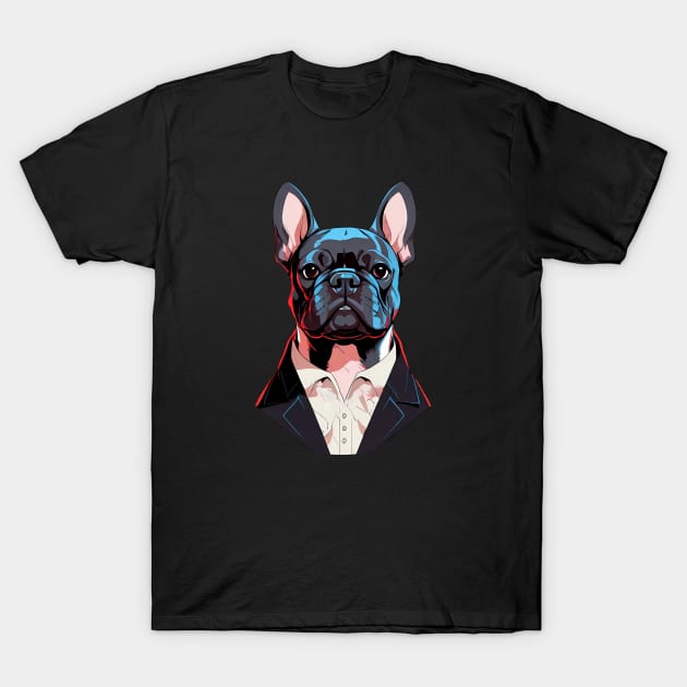 Dapper Blue French Bulldog T-Shirt by CandyApparel